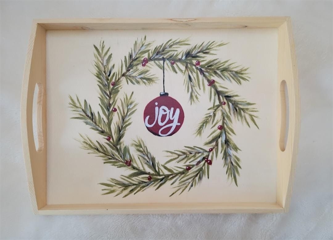 Christmas Wreath Tray at Great Awakening Brewery
