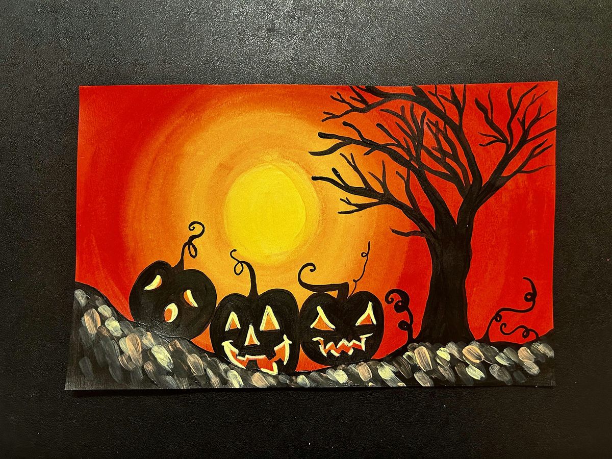 A Chillingly Chic Pumpkin Paint Night