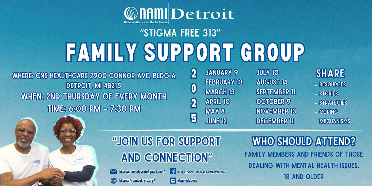 NAMI Detroit Family Support Group Meeting(Mental Health) | In Person Only
