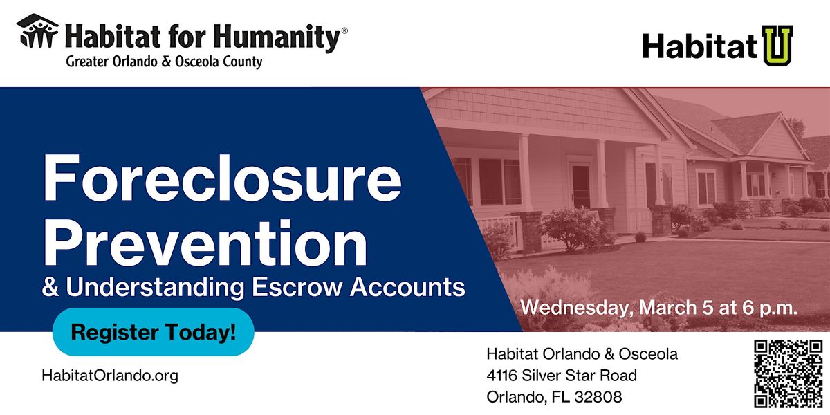 Habitat U Foreclosure Prevention & Understanding Escrow Accounts