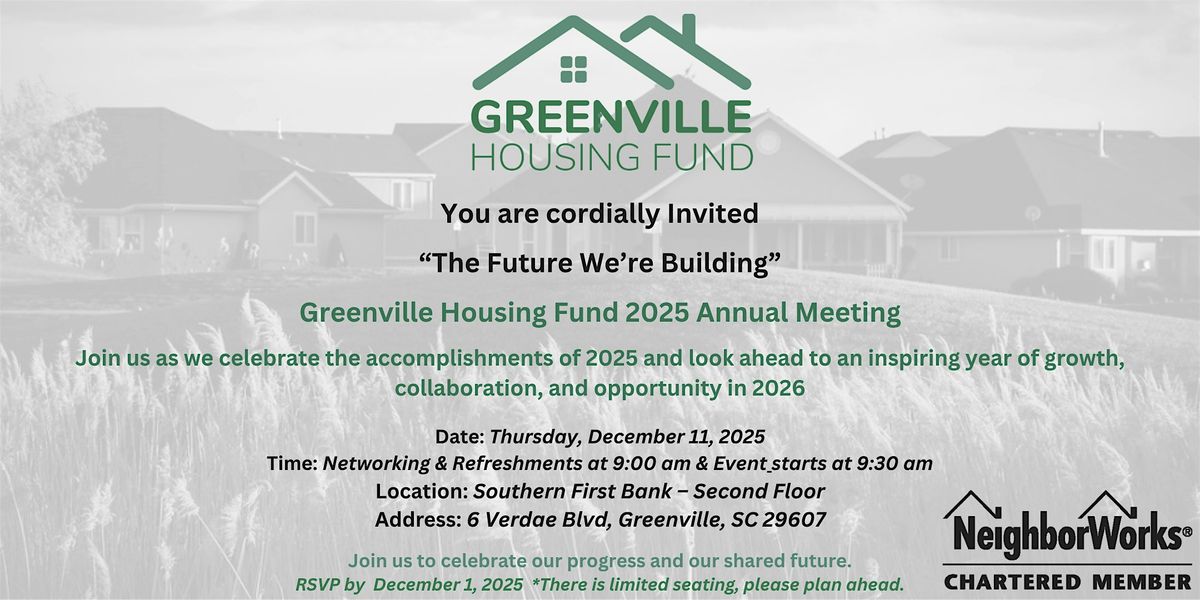 Greenville Housing Fund 2025 Annual Meeting