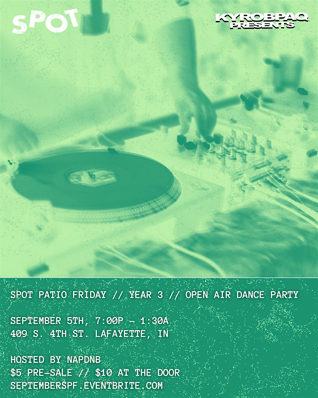 SPOT PATIO FRIDAY \/\/ HOSTED BY NAPDNB