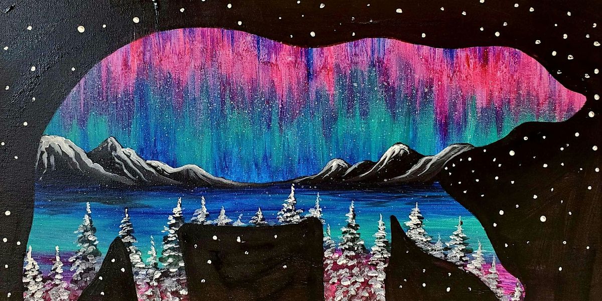 Polar Bear Twilight - Paint and Sip by Classpop!\u2122