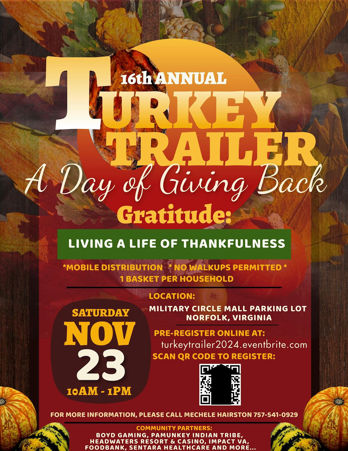 16th Annual Turkey Trailer: A Day of Giving Back