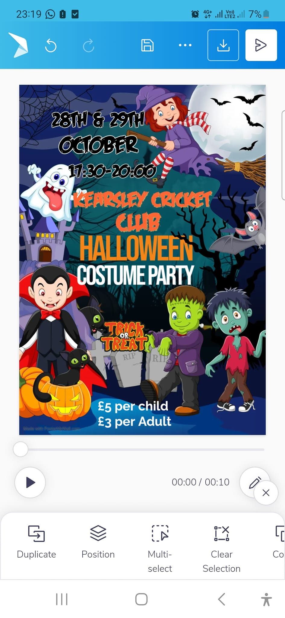 kearsley cricket club Halloween party 