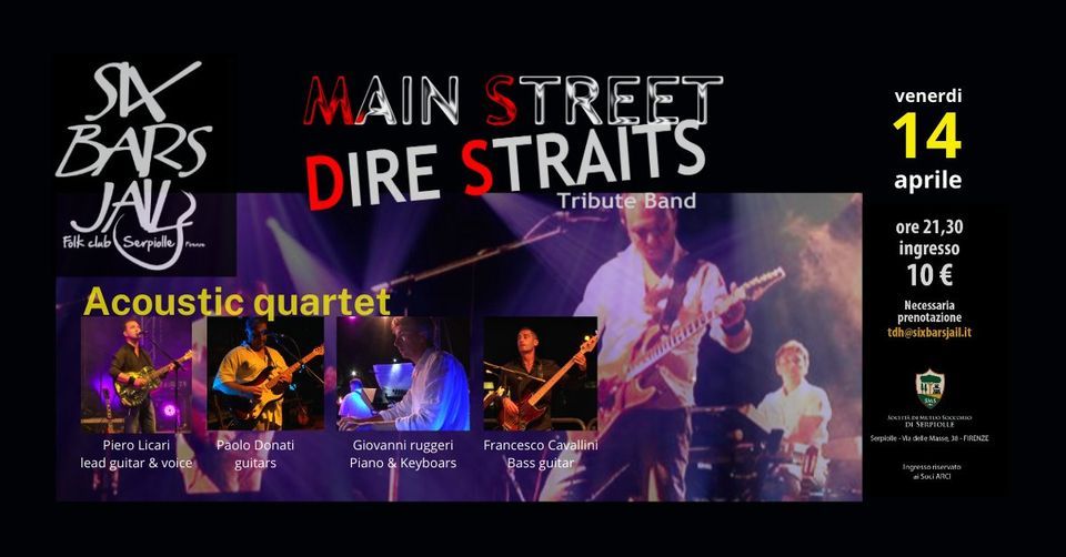 Main Street tribute Dire Straits at Six Bars Jail - Acoustic 4tet