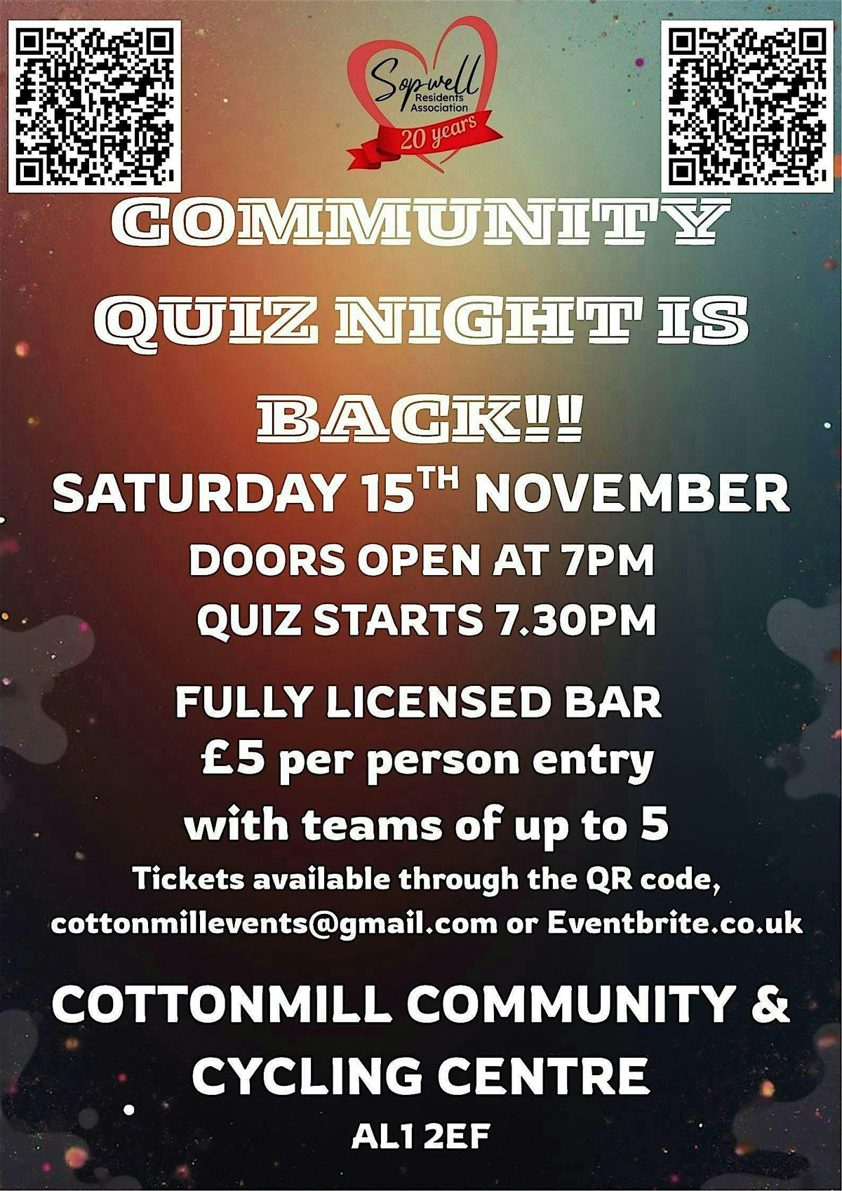 The Cottonmill Community Quiz Night