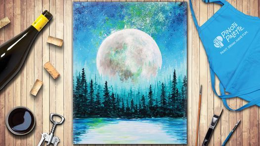 Moon Over the Pines Paint and Sip