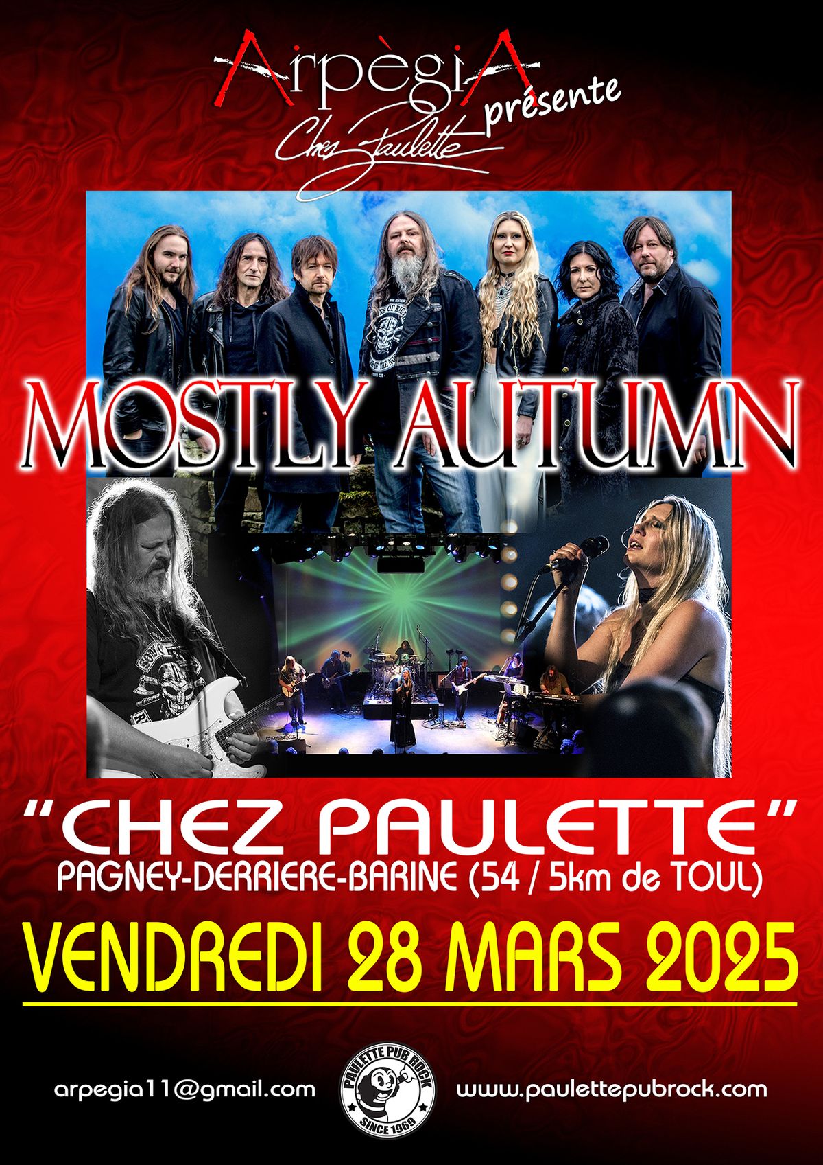 Mostly Autumn en concert Chez Paulette