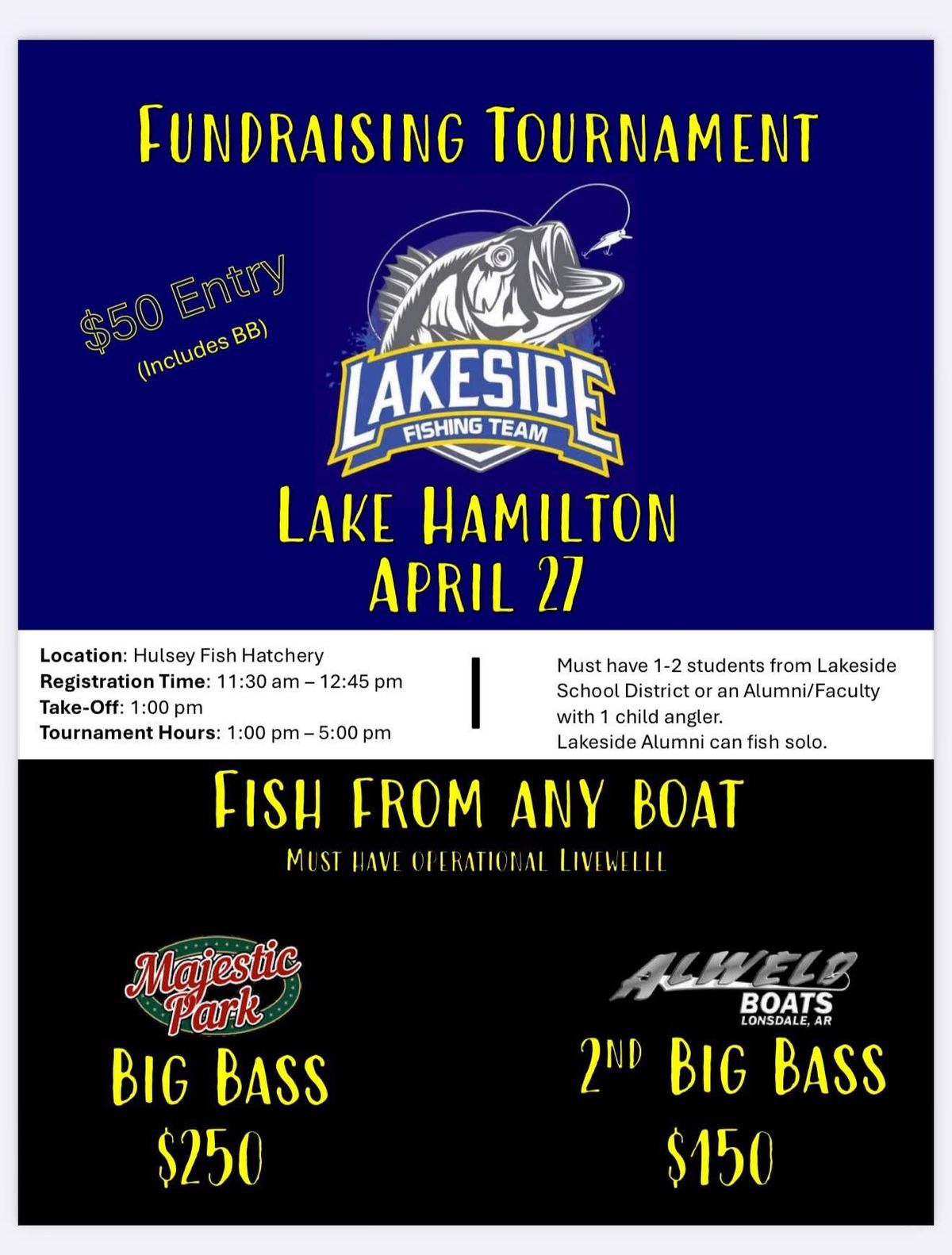 Lakeside Fishing Team Fundraising Tournament