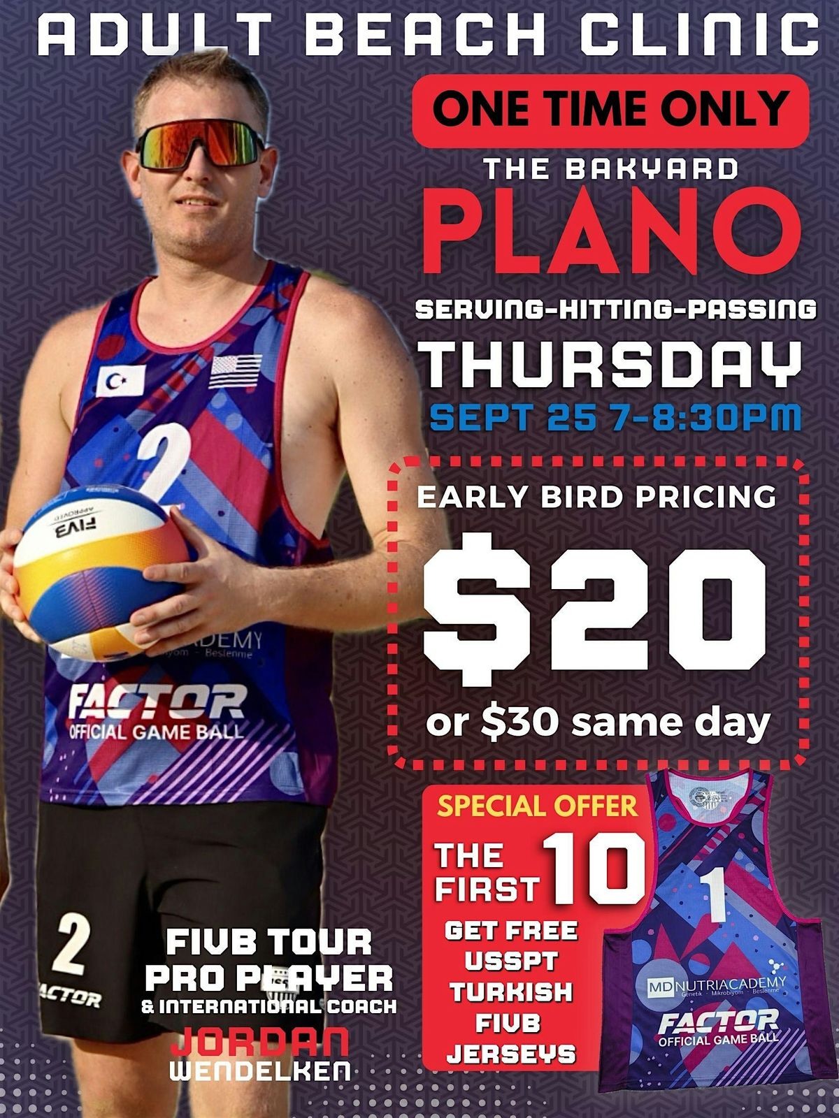 Adult Beach Volleyball Clinic Plano - North Texas