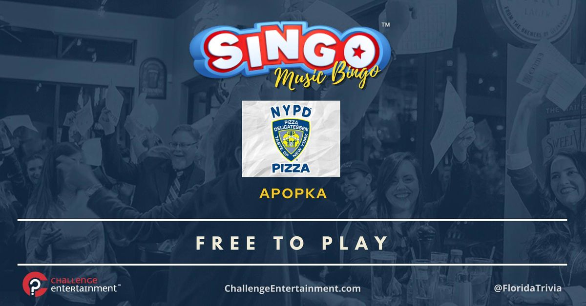 SINGO Music Bingo Nights at NYPD Pizza - Apopka