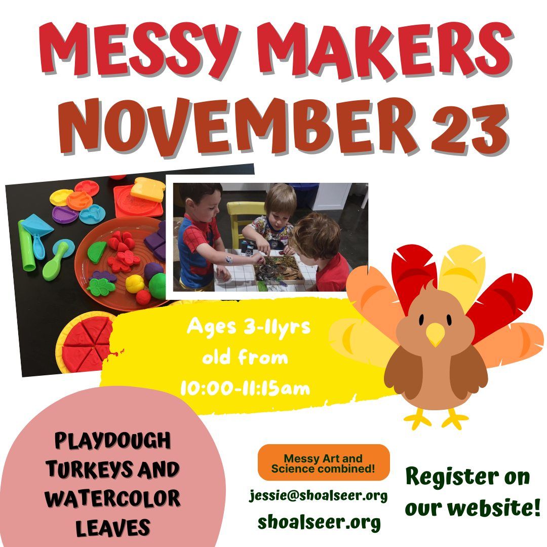 Messy Makers: Playdough Turkeys and Watercolor leaves