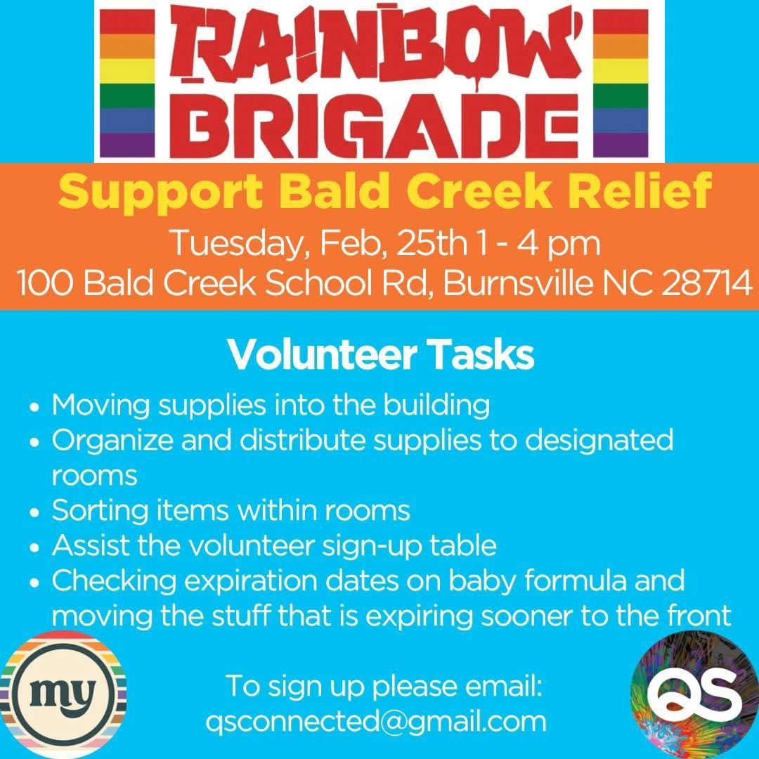 The Rainbow Brigade: Bald Creek Relief