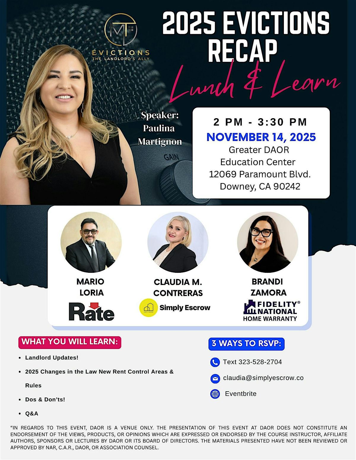 2025 Evictions Recap Lunch & Learn