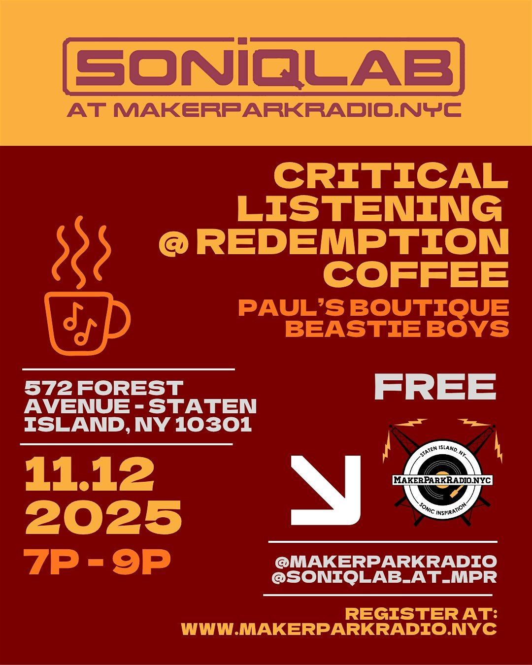 CRITICAL LISTENING: Paul's Boutique @ Redemption Coffee
