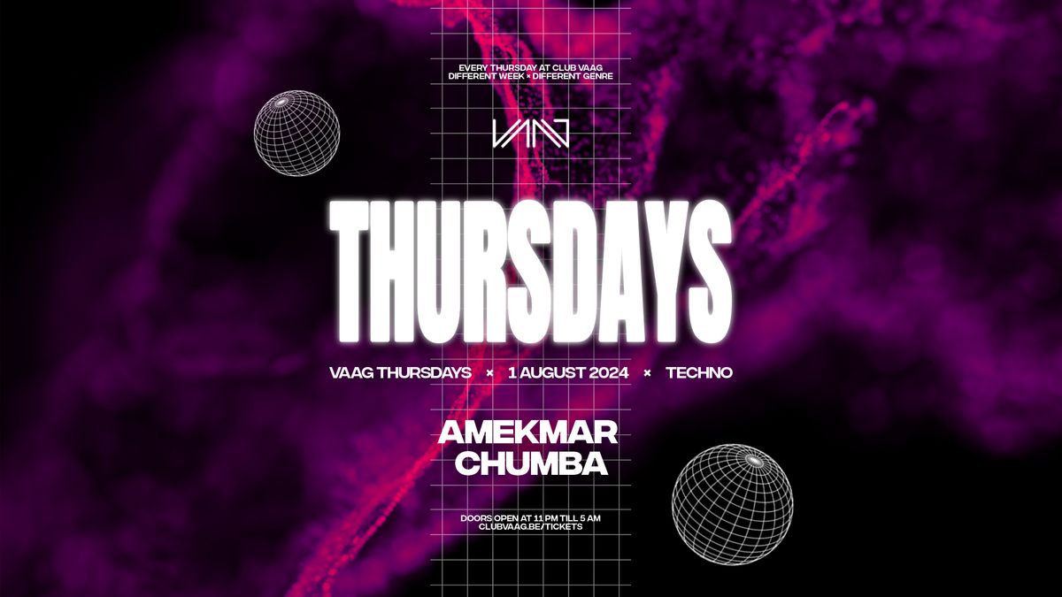 Vaag Thursdays invites AMEKMAR & CHUMBA