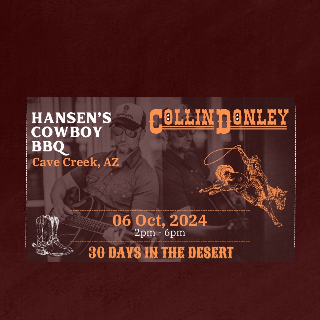 Collin Donley LIVE at Hansen\u2019s Cowboy BBQ