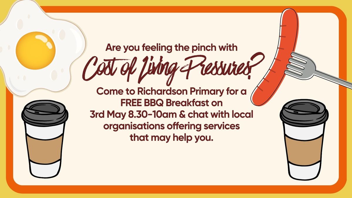 Cost of Living Expo & Free Breakfast BBQ at Richardson Primary School