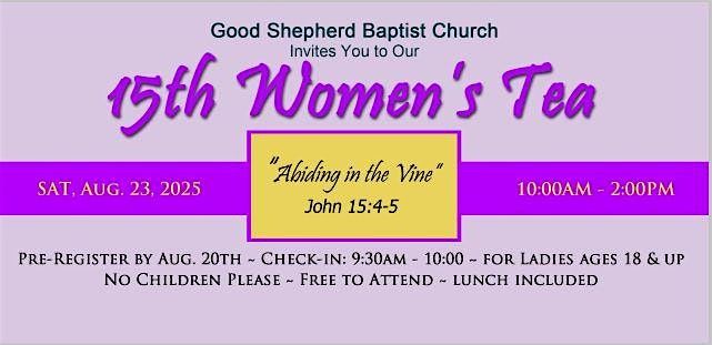 GSBC 15th Annual Women's Tea