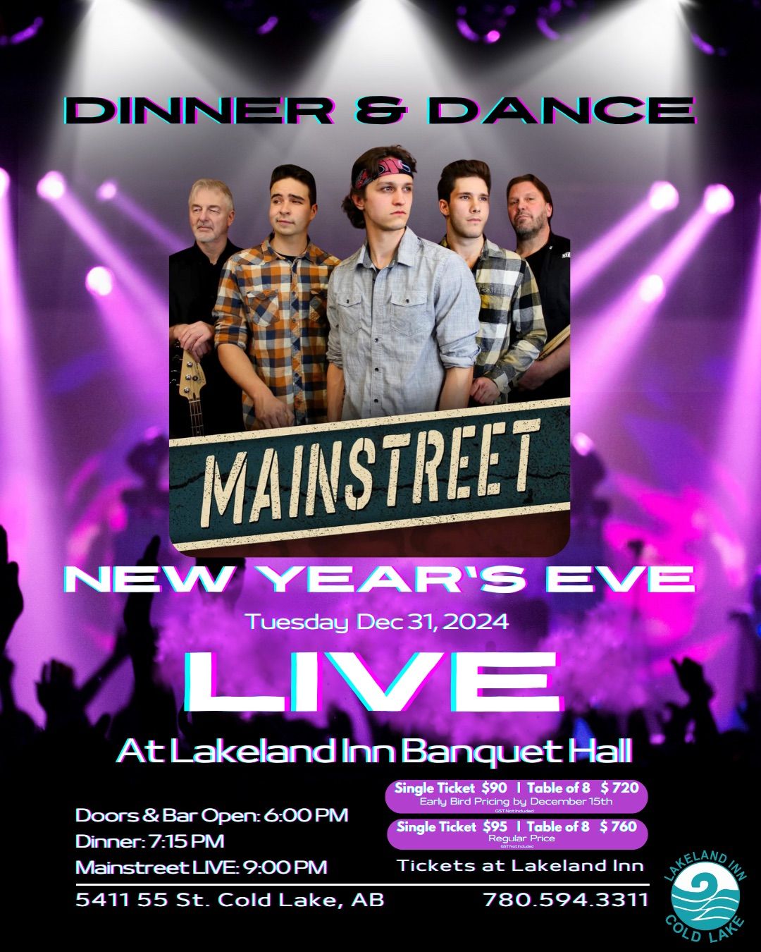 New Year\u2019s Eve Dinner & Dance with the MainStreet Band