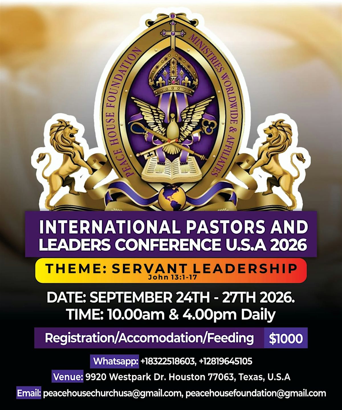International Pastors And Leaders Conference U.S.A, 2026.