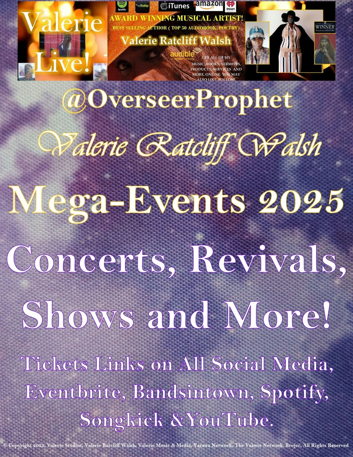 Mega-Event Concert with @OverseerProphet Valerie Ratcliff Walsh