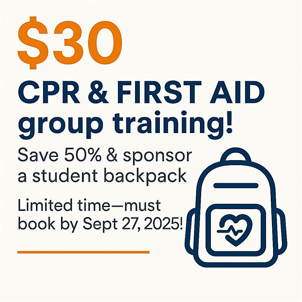 CPR & First Aid Group Training \u2013 $30 Special