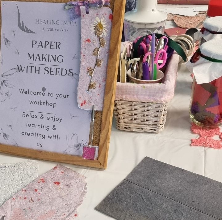 Recycled paper-making with plantable seeds class 