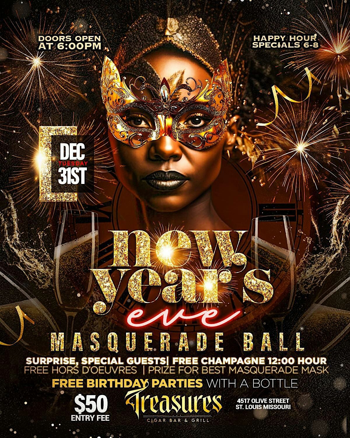 Happy New Year!!! Treasures Masquerade Ball!