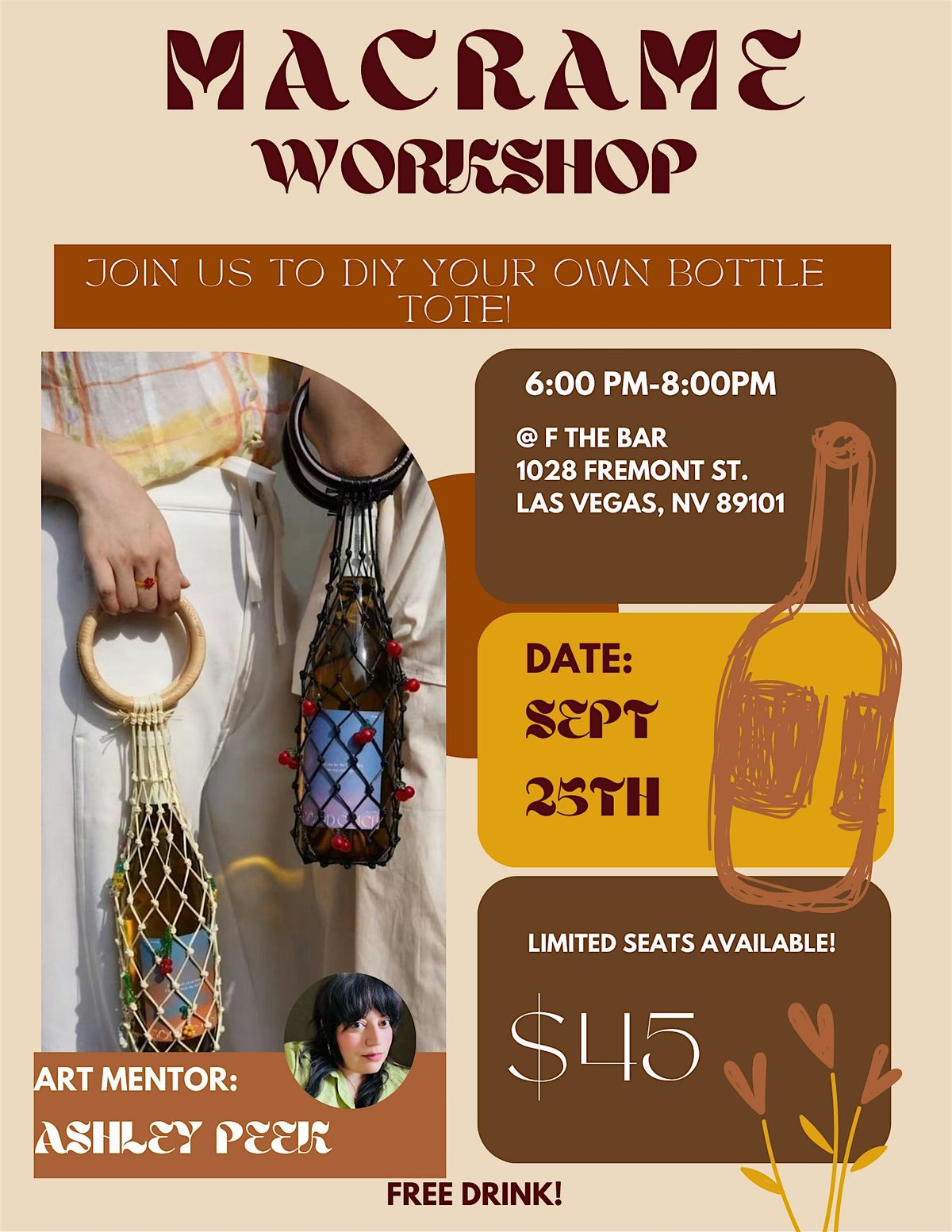 Craft Club: DIY Macram\u00e9 Bottle Tote
