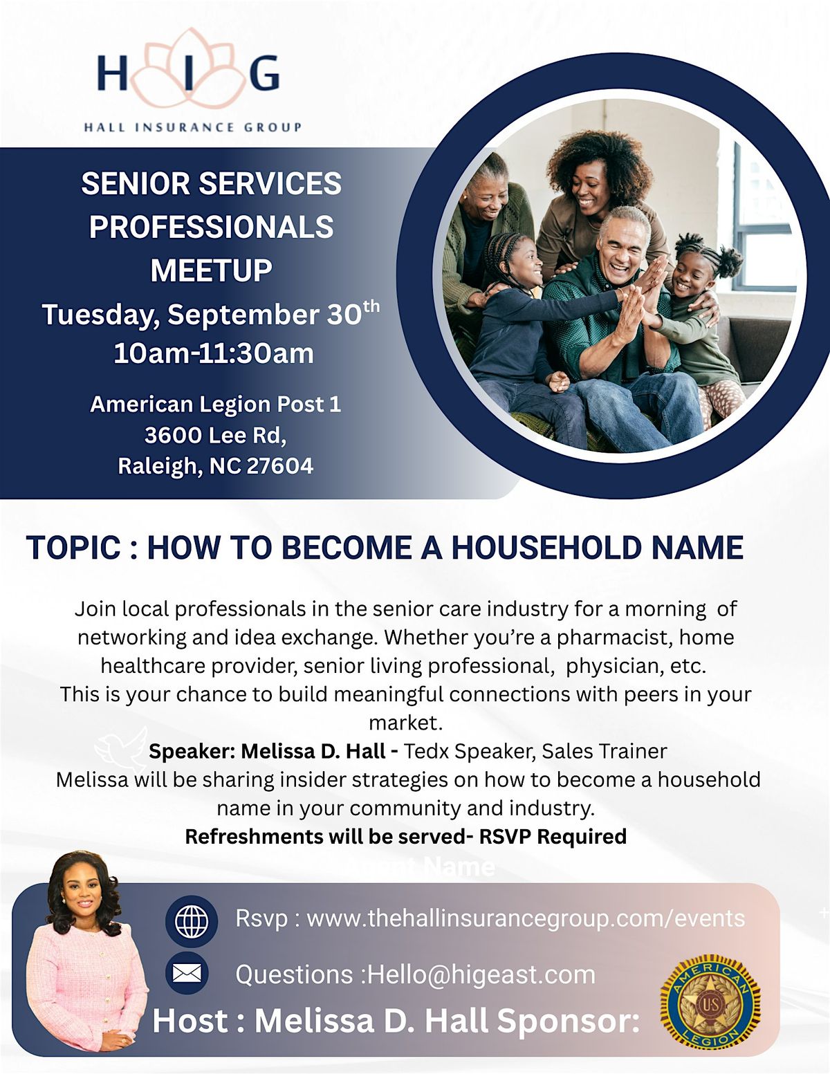 Senior Services Professionals Meetup Topic: How to Become a Household Name