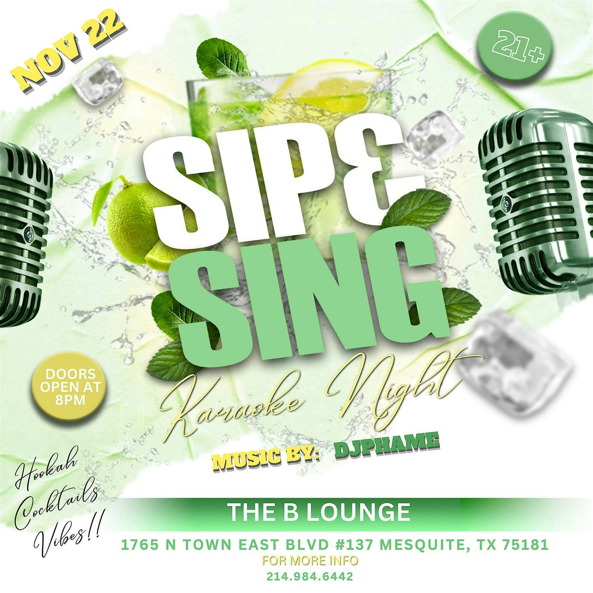 Sip & Sing: Karaoke Night at The B Lounge
