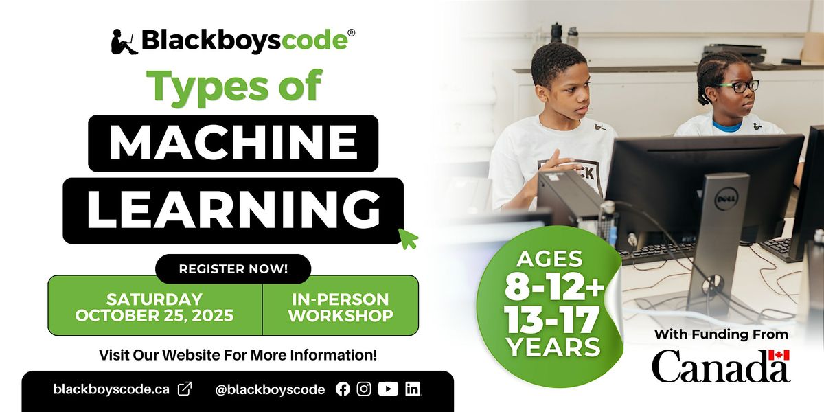 Black Boys Code Brampton -  Types of Machine Learning