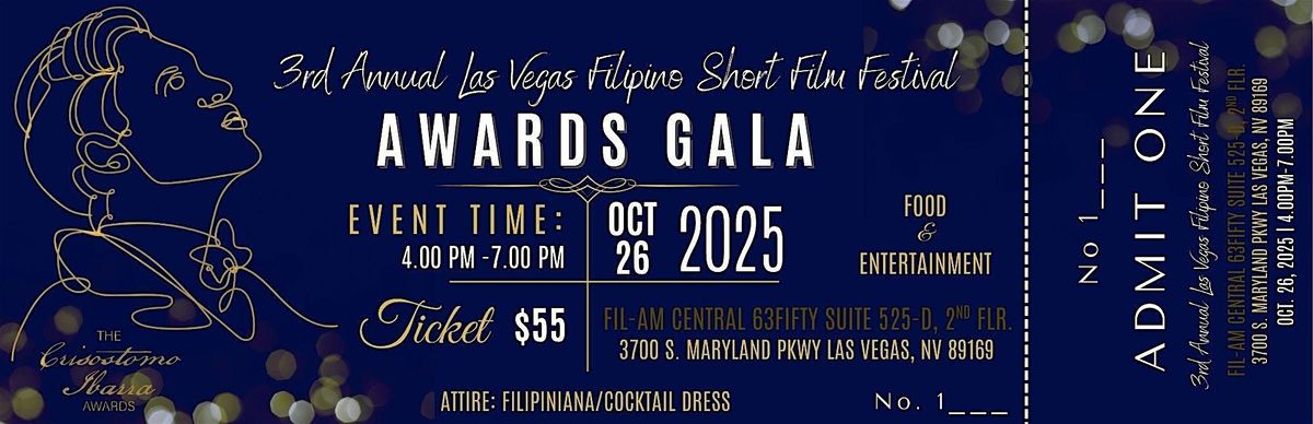 3rd Annual LAS VEGAS FILIPINO SHORT FILM FESTIVAL AWARDS GALA