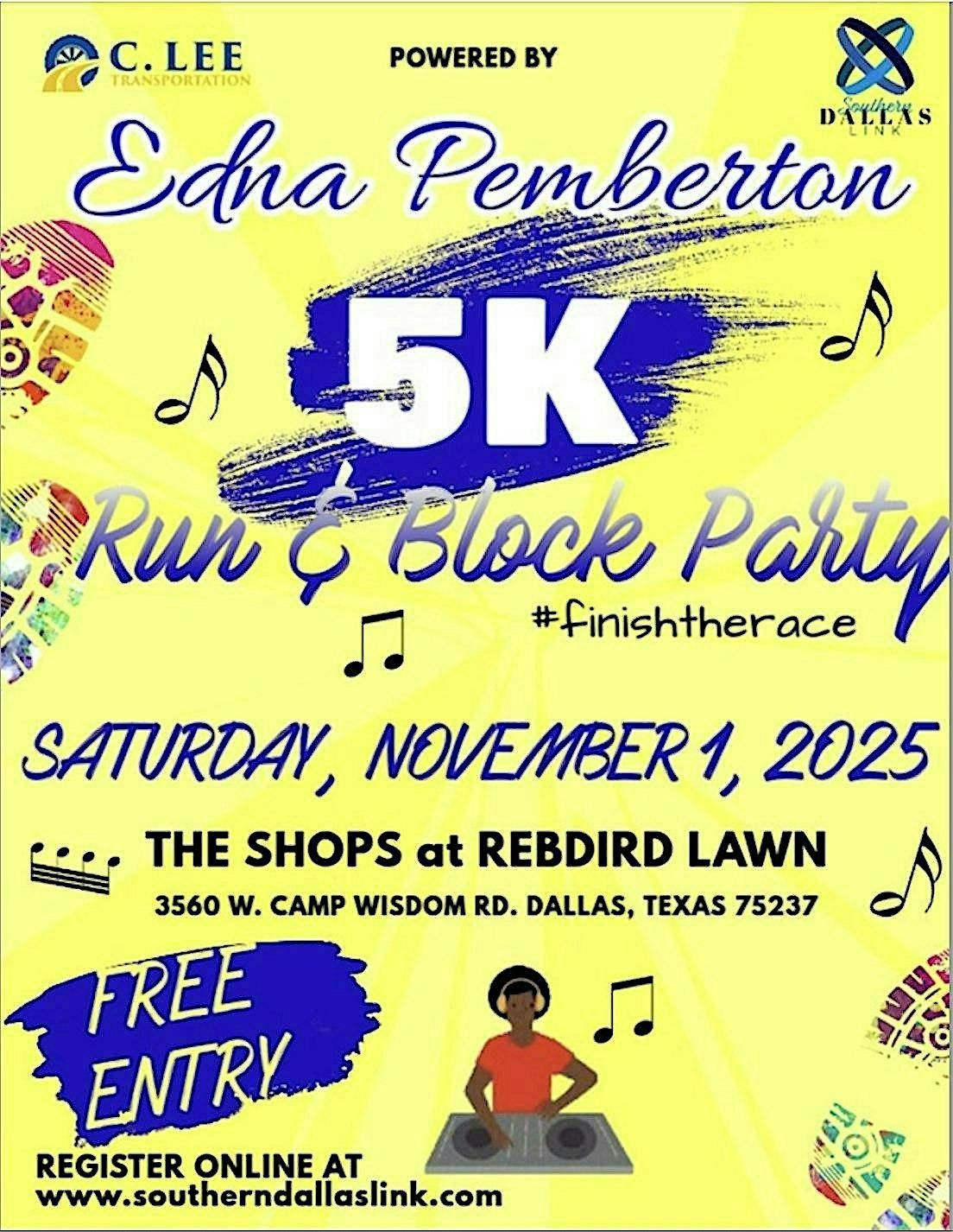 Edna Pemberton 5k & Community Block Party