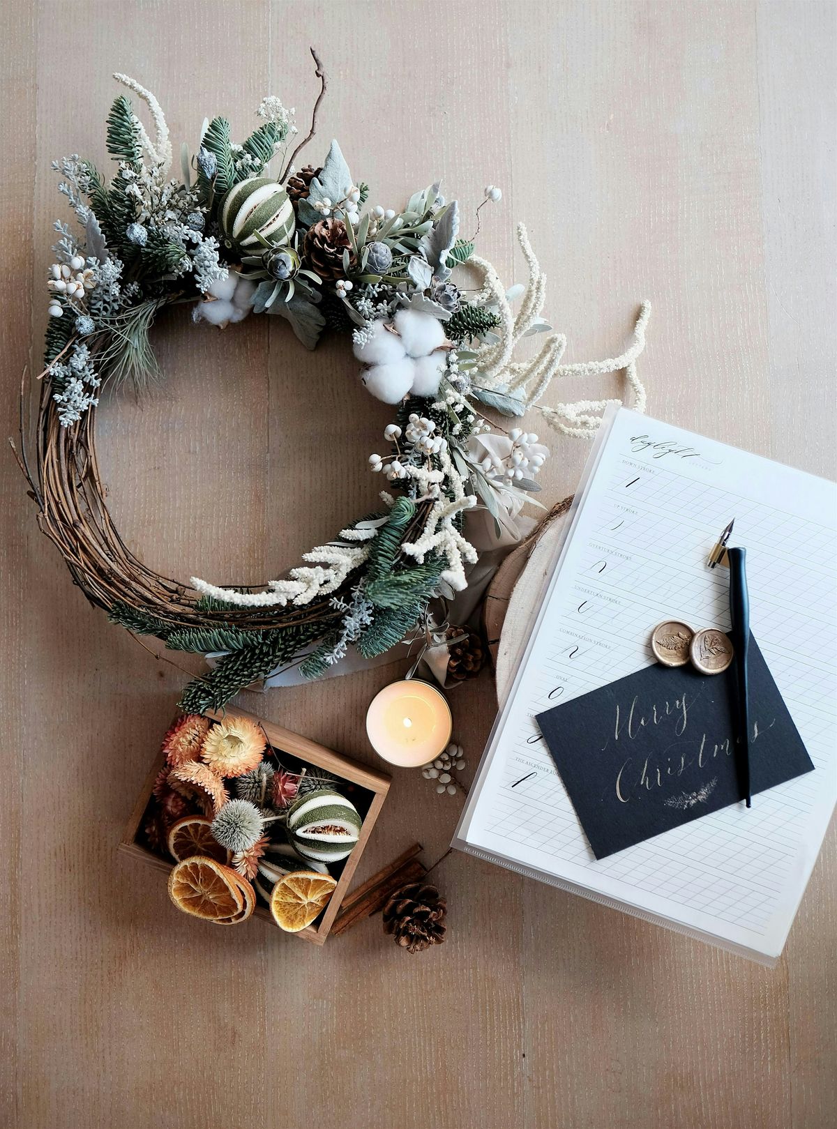 Festive Calligraphy Workshop at Sparrows End Farm Shop