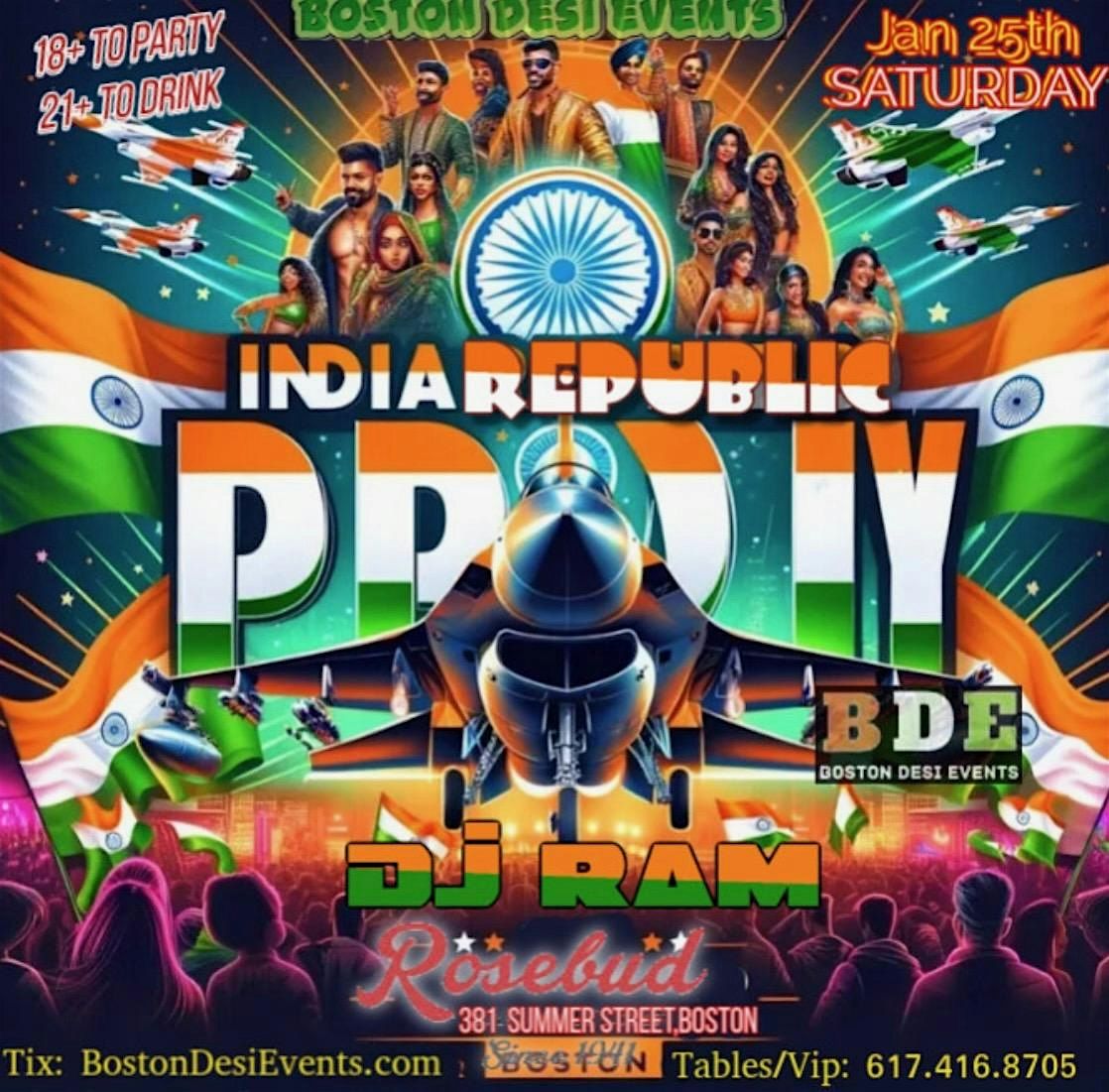 India REPUBLIC Day Celebration Party @ Rosebud  - Jan 25th. 18+ | 21 +