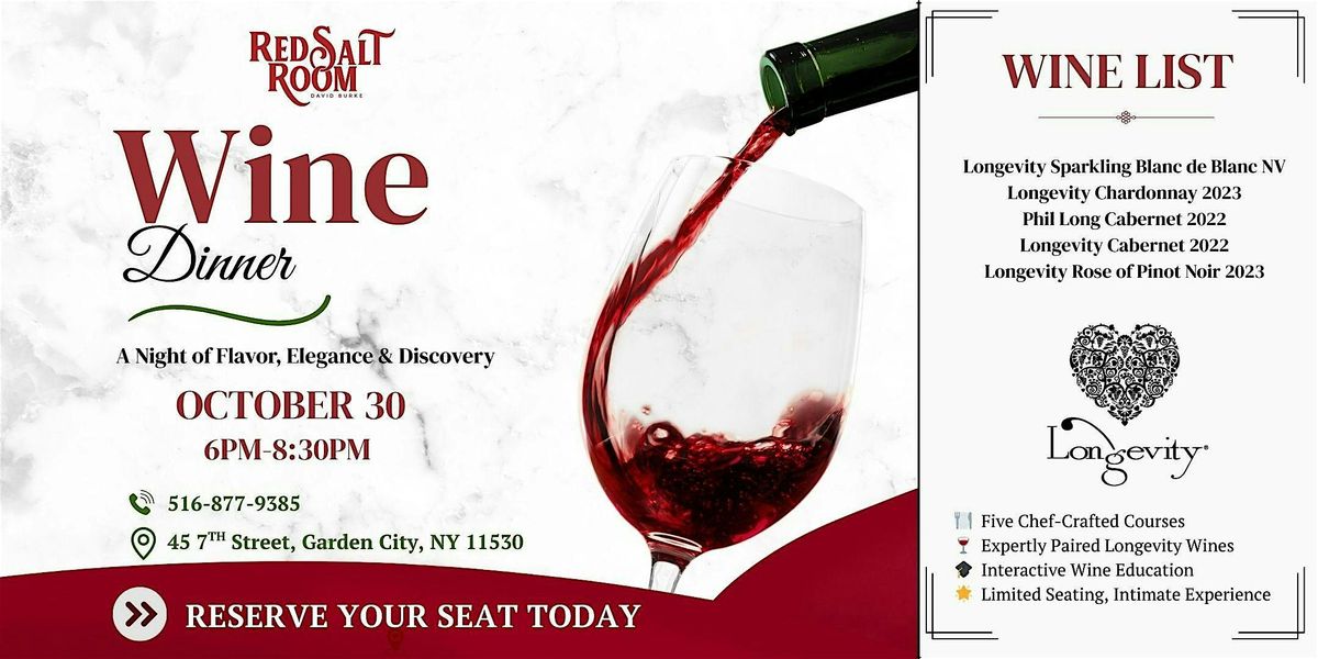 Wine Dinner: Savor Taste with Longevity