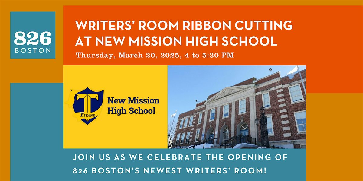 Ribbon Cutting at New Mission High School for 826 Boston's Writers' Room