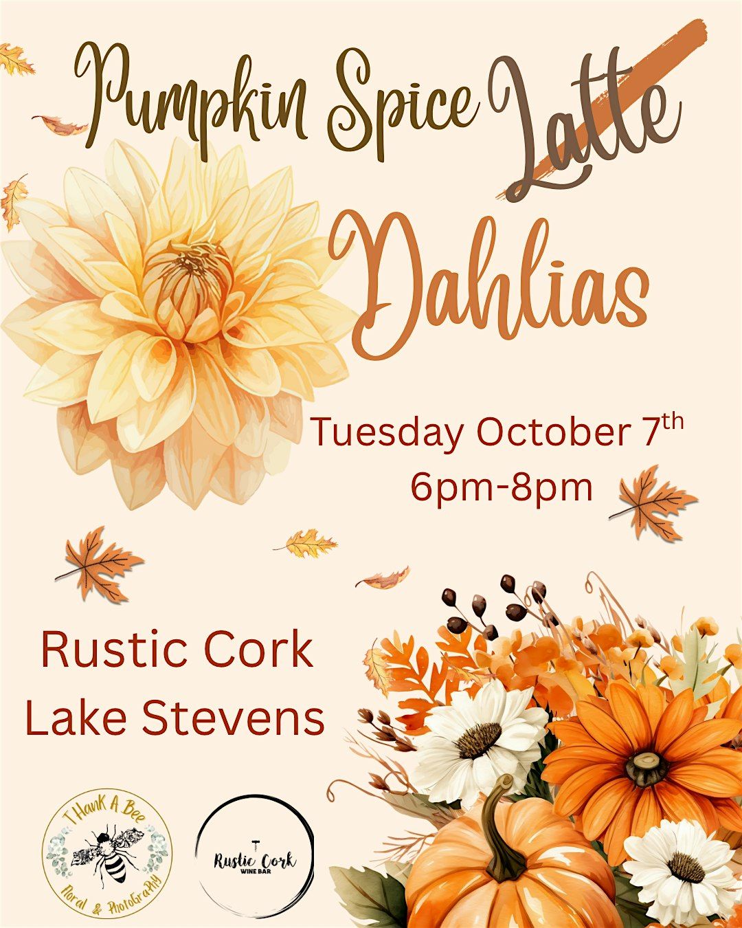 Pumpkin Spice Dahlias