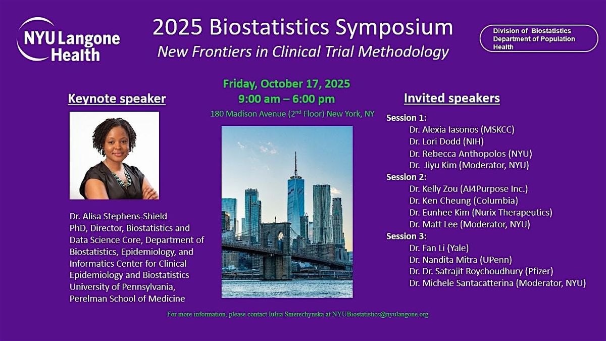 2025 Biostatistics Symposium: New Frontiers in Clinical Trials Methodology