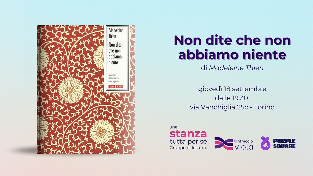 Gruppo di lettura - Non dite che non abbiamo niente