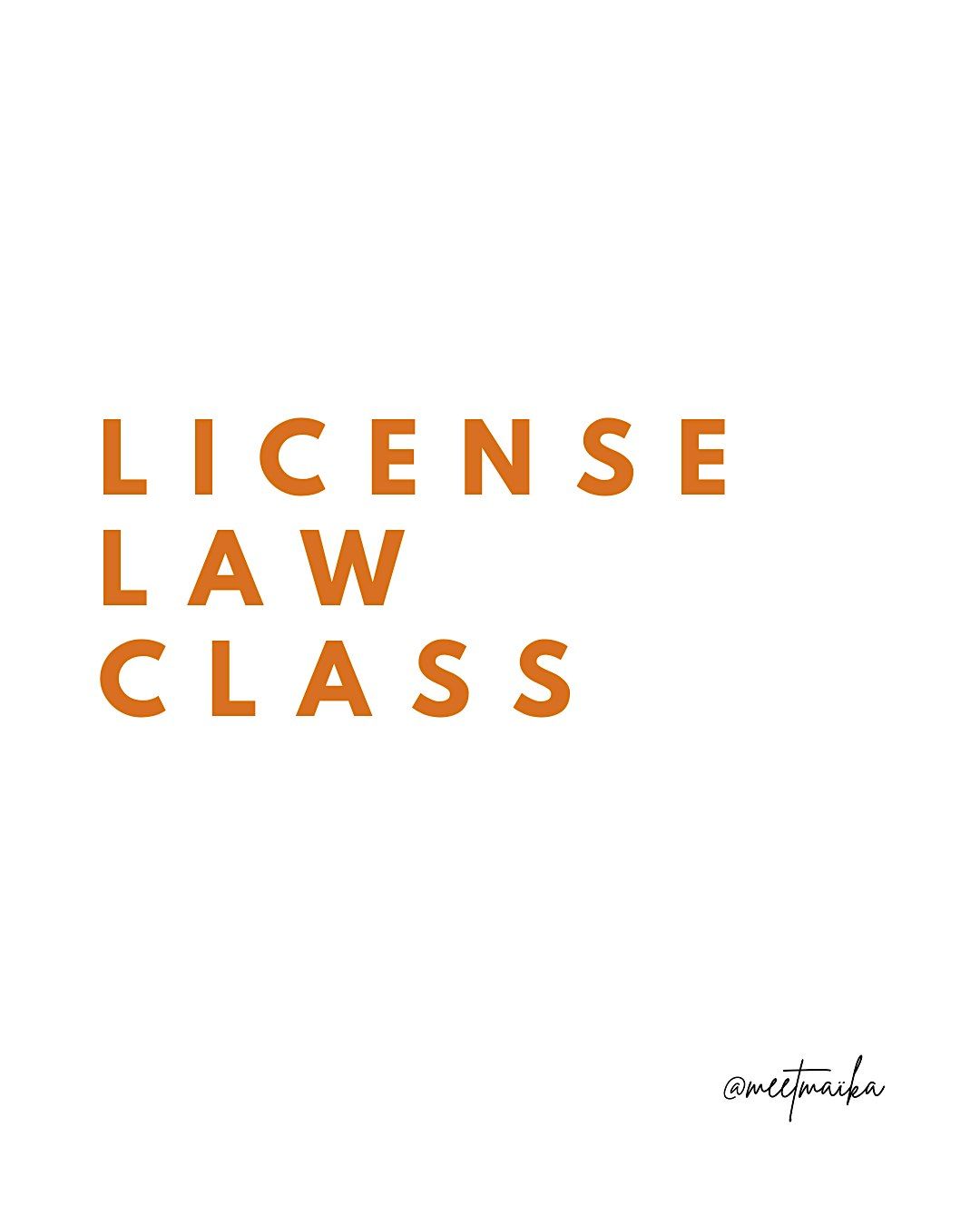 END OF YEAR: License Law CE PLUS Special Stips & Amendments