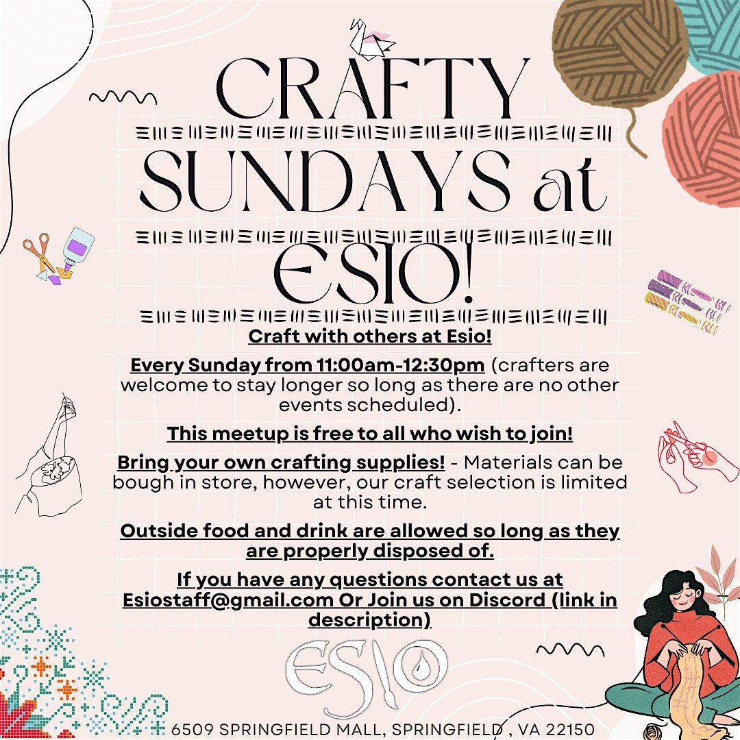 Crafty Sundays at Esio!