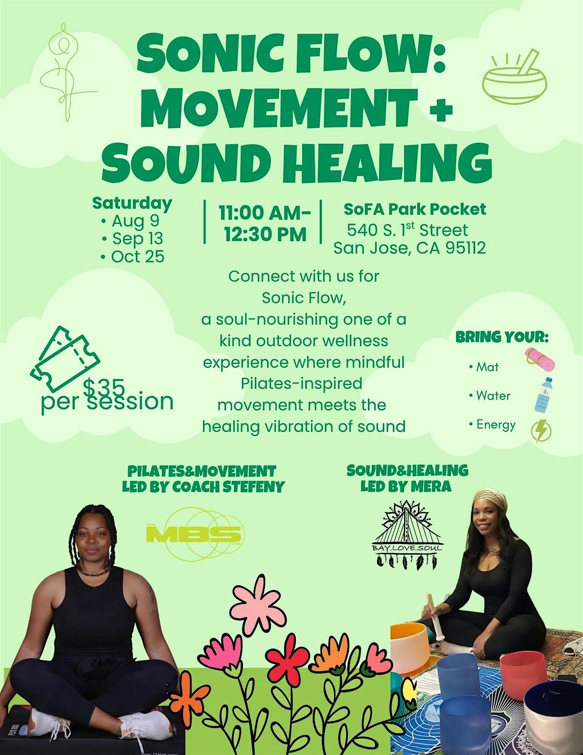 SONIC FLOW: Movement & Healing At SoFA Pocket Garden