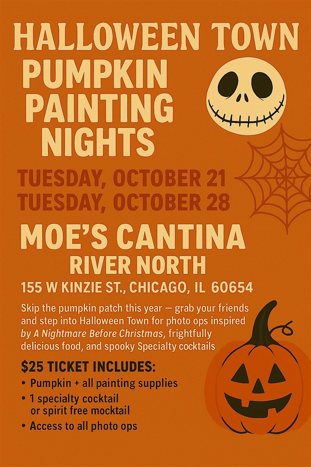 Halloween Town Pumpkin Painting!