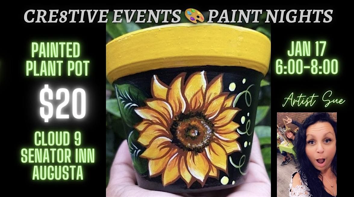 $20 Paint Night - Sunflower Plant Pot