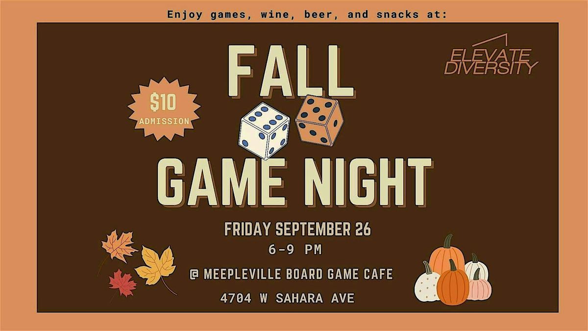 Fall Game Night!