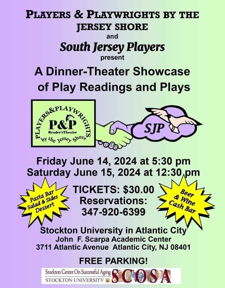 A Dinner Theater Showcase of Play Readings & Plays (Pasta Buffet Dinner)